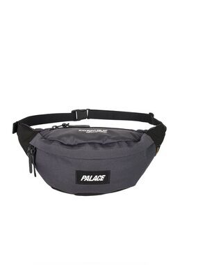 Palace Cordura Duck Canvas Cross Body Bag Carbon/Black FW24 Logo Waist Pack